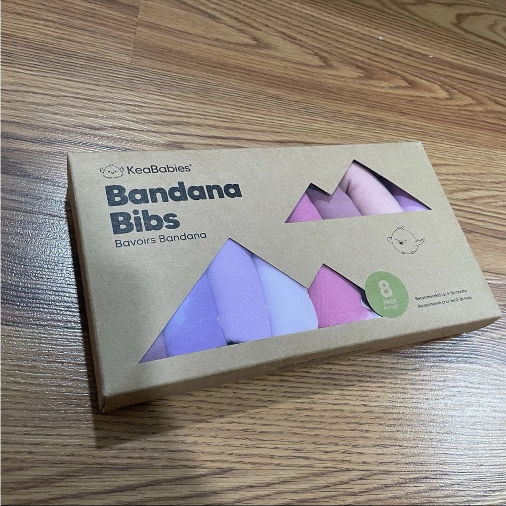 KeaBabies Bandana Baby Bibs 8-Pack 0-36 Months Multicolor NIB